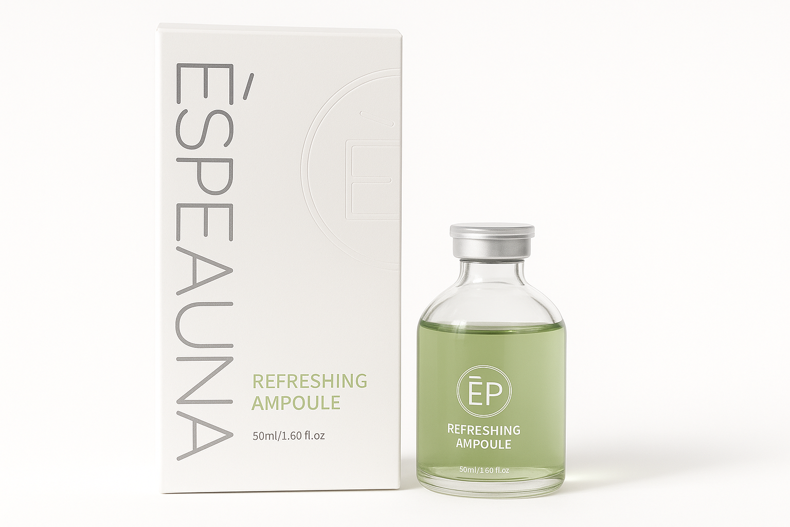 Tinh Chất Espeauna Refreshing Ampoule 50ml – Làm dịu, cấp ẩm, kiểm soát dầu, phục hồi da tươi khỏe